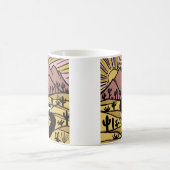 Vanlife Wüste Berg Entdecken Sie Sonnenaufgang Kaffeetasse (Mittel)