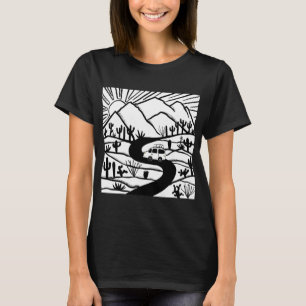 VANLIFE Wüste Cacti Bergsee-Zauber T-Shirt