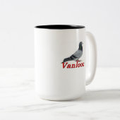Vanloon laufende Tauben Zweifarbige Tasse (VorderseiteRechts)