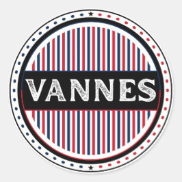 Vannes City Pride Emblem – French Identity Runder Aufkleber