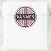 Vannes City Pride Emblem – French Identity Runder Aufkleber (Tasche)