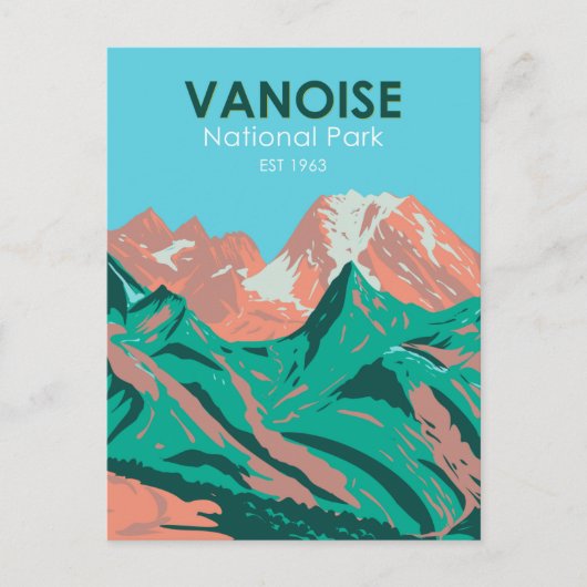 Vanoise Nationalpark Frankreich Vintag Postkarte (Vorderseite)