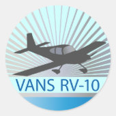 Vans RV-10 Runder Aufkleber (Vorderseite)