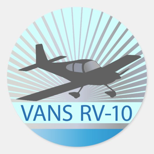 Vans RV-10 Runder Aufkleber (Vorderseite)