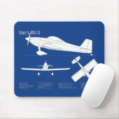 Van's RV-3 - Flugzeugkonzepte ABD Mousepad (Mit Mouse)