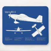 Van's RV-3 - Flugzeugkonzepte ABD Mousepad (Vorne)