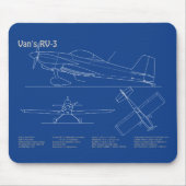Van's RV-3 - Flugzeugkonzepte AD Mousepad (Vorne)