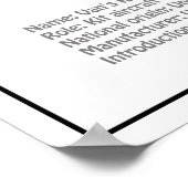 Van's RV-3 - Flugzeugkonzepte BD Poster (Ecke)