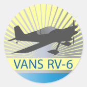 Vans RV-6 Runder Aufkleber (Vorderseite)