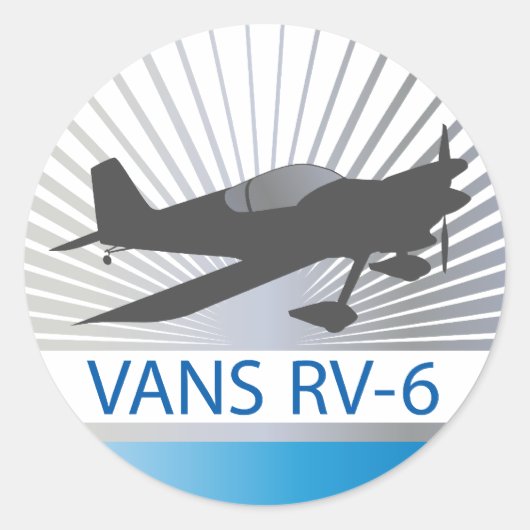 Vans RV-6 Runder Aufkleber (Vorderseite)