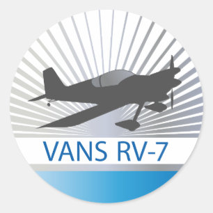 Vans RV-7-Flugzeug Runder Aufkleber