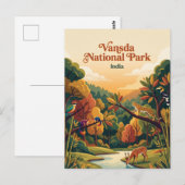 Vansda-Nationalpark Indien Postkarte (Vorne/Hinten)