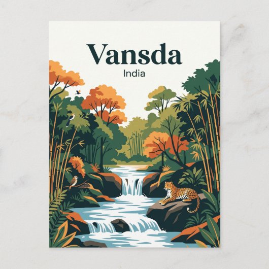 Vansda-Nationalpark Indien Postkarte (Vorderseite)