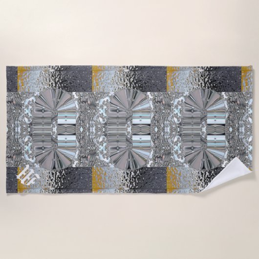 Vansophe Modern Monogram Strandtuch (Vorderseite)