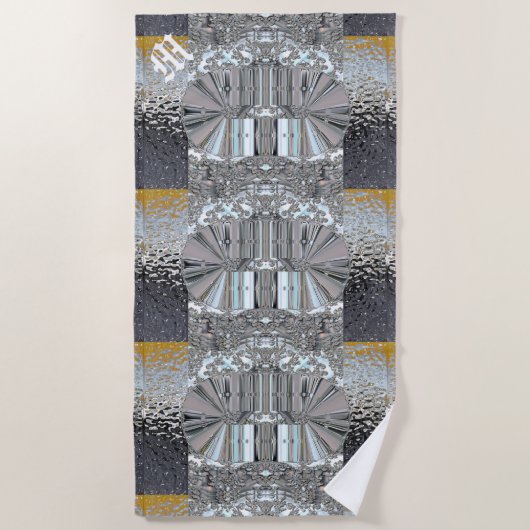 Vansophe Modern Monogram Strandtuch (Vorderseite)