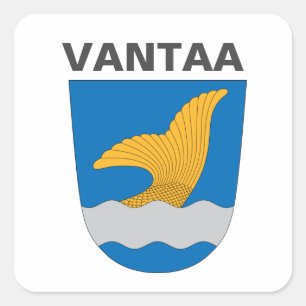 Vantaa-Wappen (Finnland) Quadratischer Aufkleber