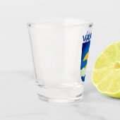Vantaa-Wappen (Finnland) Schnapsglas (Links)