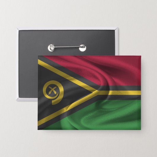 Vanuatu Flag Button (Vorderseite/Rückseite)