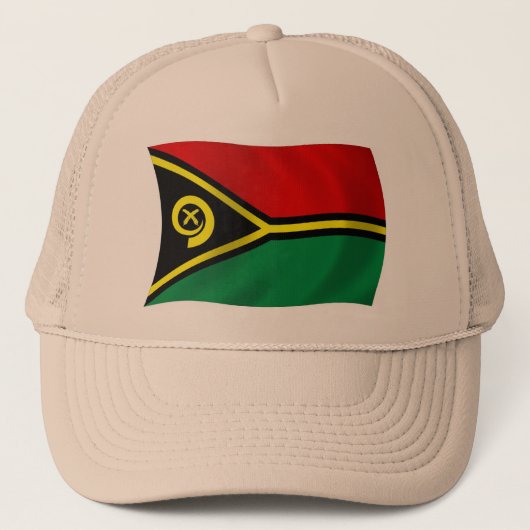 Vanuatu Flag Hat Truckerkappe (Vorderseite)