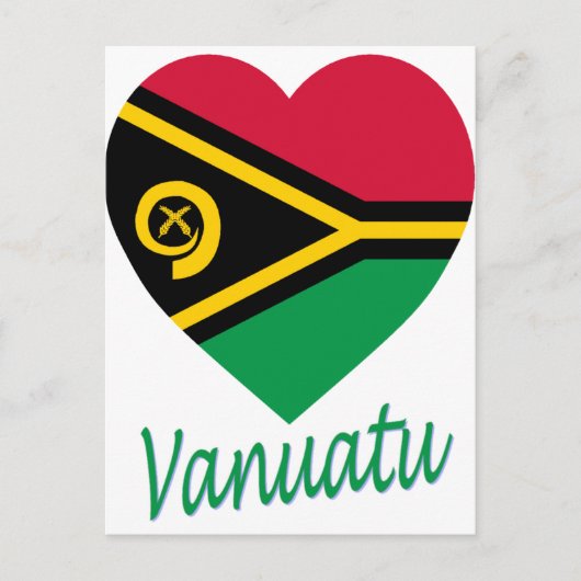 Vanuatu Flag Herz Postkarte (Vorderseite)