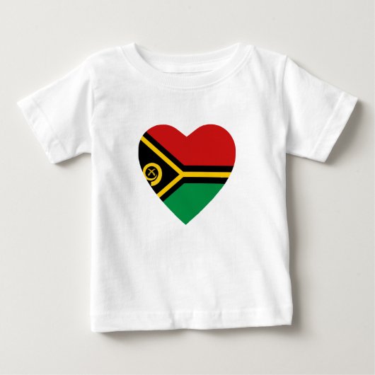 Vanuatu Flag Herz T - Shirt (Vorderseite)