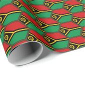 Vanuatu Flag Honeycomb Wrapping Paper Geschenkpapier (Rolleneckpunkt)