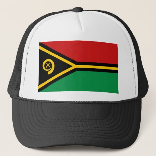 Vanuatu-Flag-Hut Truckerkappe (Vorderseite)