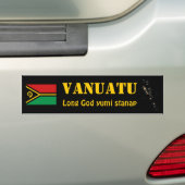 Vanuatu Flag + Karte Autoaufkleber (Auf Auto)
