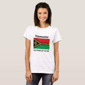 Vanuatu Flag + Karte + Text-T - Shirt (Vorne ganz)