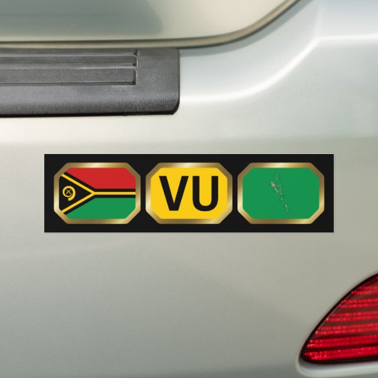 Vanuatu Flag Map Code Autoaufkleber (Auf Auto)