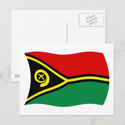 Vanuatu Flag Postkarte (Vorne/Hinten)