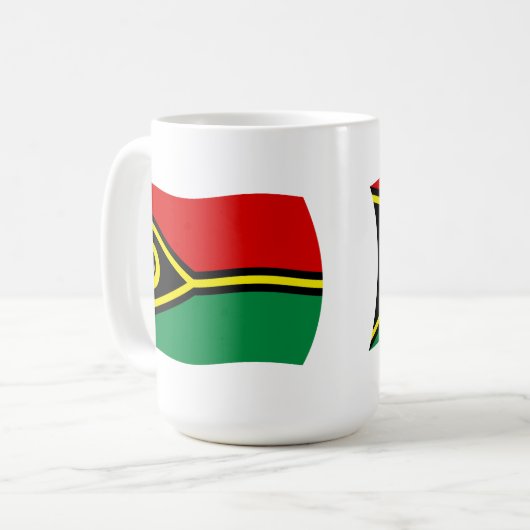 Vanuatu Flag Tasse (Vorderseite Links)