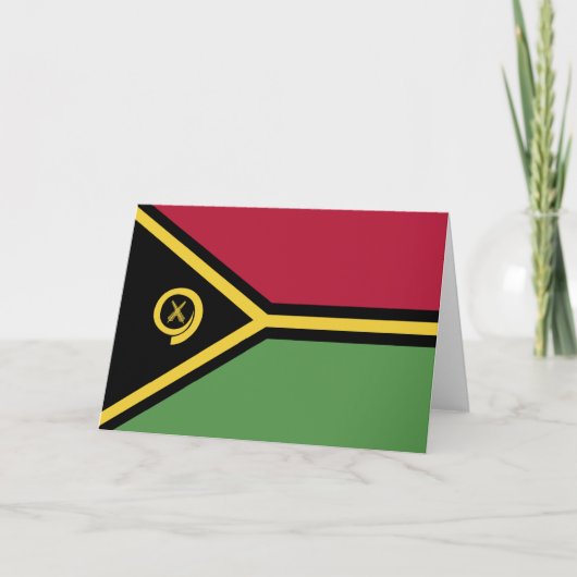 Vanuatu-Flagge Dankeskarte (Vorderseite)