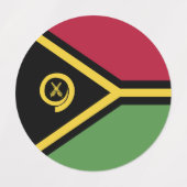 Vanuatu-Flagge Etiketten (Design 1)