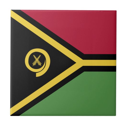 Vanuatu-Flagge Fliese (Vorderseite)