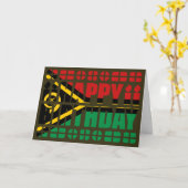 Vanuatu-Flagge Geburtskarte Karte (Gelbe Blume)