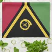 Vanuatu-Flagge Geschirrtuch (Gefaltet)
