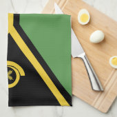 Vanuatu-Flagge Geschirrtuch (Viertel Falte)