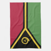 Vanuatu-Flagge Geschirrtuch (Vertikal)