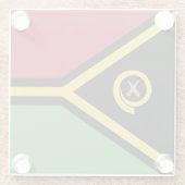 Vanuatu-Flagge Glasuntersetzer (Rückseite)