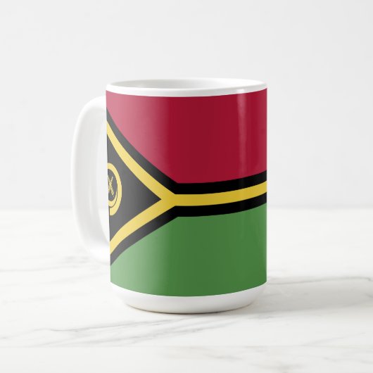 Vanuatu-Flagge Kaffeetasse (Vorderseite Links)