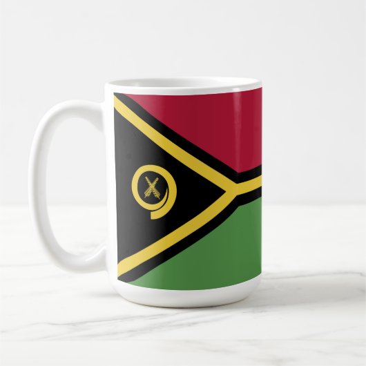 Vanuatu-Flagge Kaffeetasse (Links)