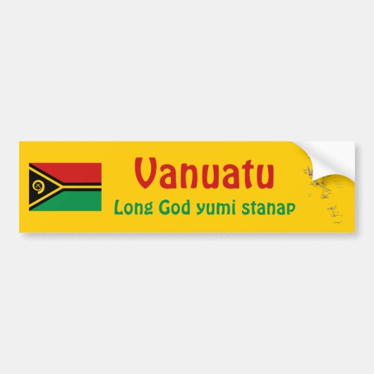 Vanuatu-Flagge + Karte Autoaufkleber (Vorne)