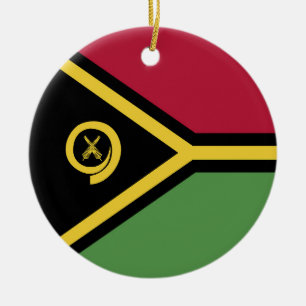 Vanuatu-Flagge Keramik Ornament