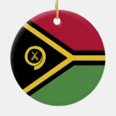 Vanuatu-Flagge Keramik Ornament (Hinten)