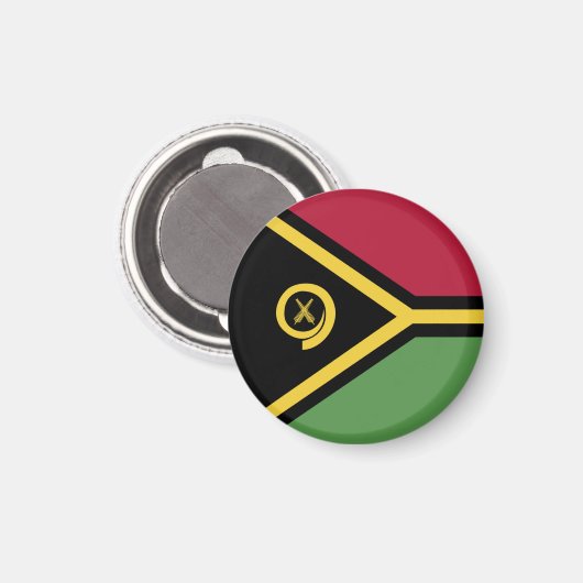 Vanuatu-Flagge Magnet (Vorderseite/Rückseite)