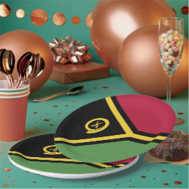 Vanuatu-Flagge Pappteller