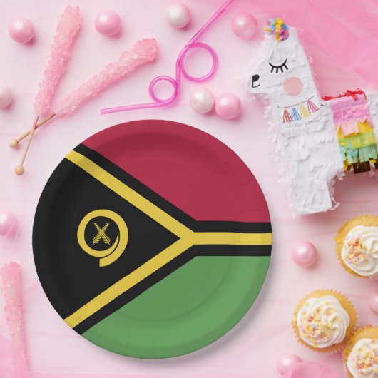Vanuatu-Flagge Pappteller (Party)