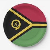 Vanuatu-Flagge Pappteller (Vorderseite)