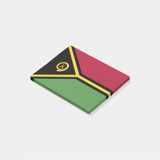 Vanuatu-Flagge Post-it Klebezettel (angewinkelt)